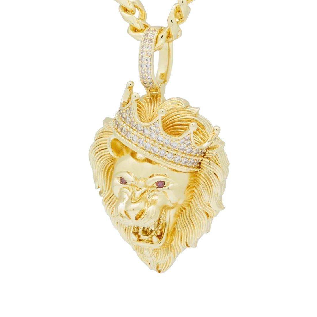King Ice Classic Roaring Lion Necklace - GOLD